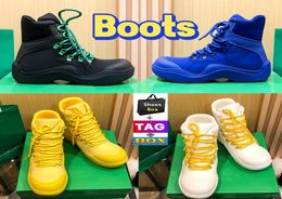 Designer Boots de la cheville Men Femmes Flatform Lace Up Up Half Boties Poudle Bomber 6cm Fashion BootEd Blee Black Black String Egg York Gras1999909