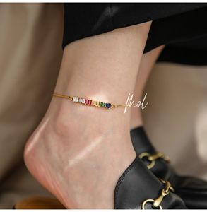 Bracelet de cheville de créateur pour femmes, nouvelle mode, bracelet de cheville d'amour pour femme, marque de lettres simples, bijoux de cheville en diamant pour dame