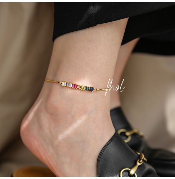 Designer bracelet de cheville pour les femmes Nouvelle Mode cheville Amour cheville Pour Femme Marque Simple Lettres Diamant Dame cheville Bijoux