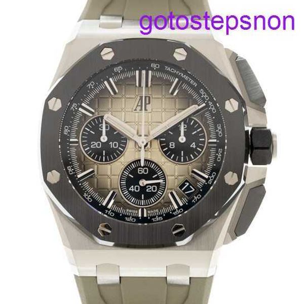 Designer AP Wrist Watch Epic Royal Oak Offshore Series Mens Mens Automatic Mechanical-SHORT WORT With Timing Fonction 26420SO.OO.A600CA.0 Gray clair