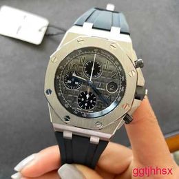 Designer AP PolsWatch Royal Oak Offshore Series Zwitsersheren automatisch mechanisch horloge 42 mm precisie stalen datumdisplay timingfunctie waterdichte nachtlampje Hz