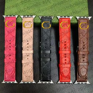 Designer Apple Watch Bands 49 mm iwatch-banden voor Apple Watch Ultra Series 8 3 4 5 6 7 45 mm 38 mm 40 mm 42 mm 44 mm Luxe 3D reliëf lederen horlogebanden Armband Slimme bandjes