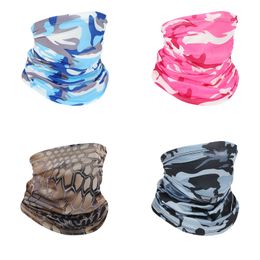 Designer Arctic Cool Face Gaiter Cycling Sjailves Bandana Summer Magic Turban Scarf Racing Zonnebrandcrème Maskers Dames Sporthoofdbanden Solid Color Camo