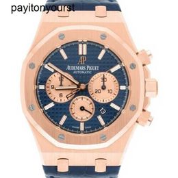 Designer Audemar Pigue Watch Royal Oak APF Factory 41mm 18kt Rose Gold Blue Boutique Clockwatch 26331or OO D315CR.01