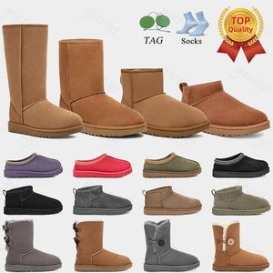 Diseñador Australia Botas cálidas clásicas australianas para mujer Mini media bota para la nieve EE. UU. GS 585401 Invierno Piel completa Mullido peludo Satén Botines Botines zapatillas US4-12