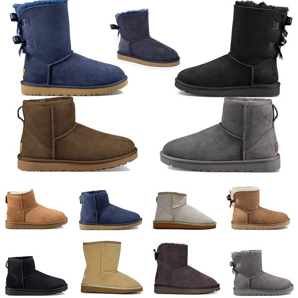 Designer Australie Bottes Tasmans Pantoufles Femmes Neige Automne Hiver Chaud Pleine Fourrure Fluffy Fourrure Demi Cheville Mini Ultra Neumel Bottines