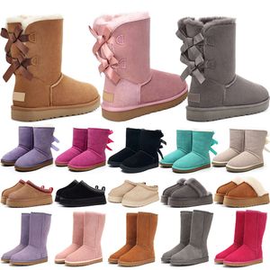 designer australië pantoffels tasman tazz dames platform winterlaarzen klassieke snowboots enkel korte strik mini bont zwart kastanje roze strikje schoenen van hoge kwaliteit