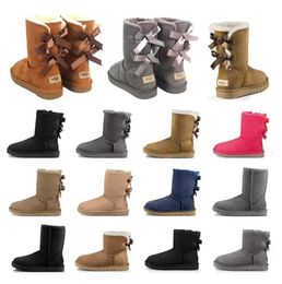 Designer Australië uggs Dames Laarzen Kastanje Hoog Laag Zwart Grijs Marineblauw Luxe Enkel Korte Laars dames sneeuw winterschoenen