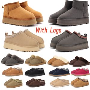 Designer Australië Dames Winter UGGlie Laarsjes Tasman Bont Slippers ultra Mini Platform Klassiek Platform Suede Wol Comfort Winter Wol Pluche Enkel uggslie Laarzen