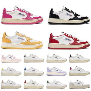 Designer Autries Action Dames Casual Schoenen Medaillewinnaar Platform VS Bovenwerk Tweekleurig Roze Zwart Gouden Panda Lage Loafers Outdoor Heren OG autrys Trainers Sneakers