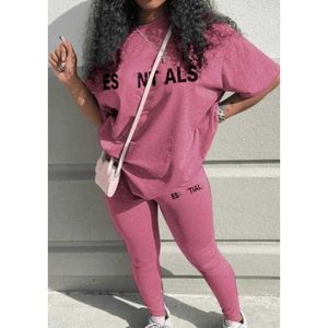 Designer Herfst Silm Broek Pak Womens Twee Stukken Jogger Set Nieuwe Letters Gedrukt Korte Mouw Sexy Mode Panty Pakken 852