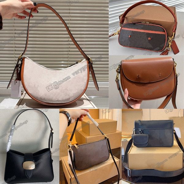 Designer Avery Trend Saddle Bag Sac Nee Kleo Harle Luna Femmes en cuir Crossbody Sac Couleur solide Sac de messager Sac de messager Sac à main Sac de sac à main O9Q9 #