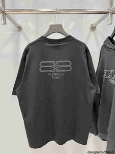Designer B Home Correct Version 23SS High-end zomer nieuw terug Hot Diamond Letter Casual korte mouw heren- en damespaar T-shirt KCZF
