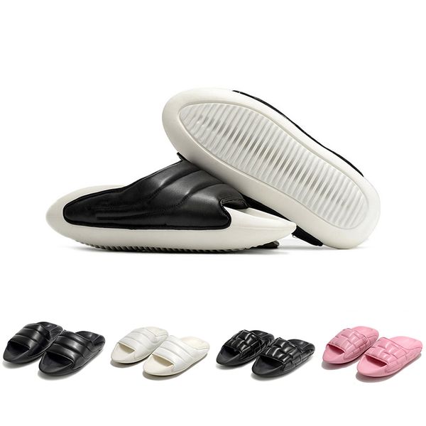 Designer B-IT Pantoufles Noir Métallisé Argent Rose foncé Diapositives Blanc Mocassins Sandales Hommes Femmes Diapositive Plage Salle De Douche Pantoufle À L'intérieur À L'extérieur