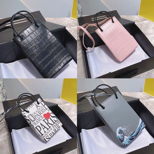 Designer B Mini fourre-tout mode femme sac à bandoulière téléphone crocodile cuir femmes sac à provisions lettre sacs à bandoulière multi couleur