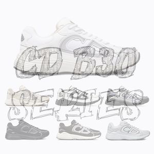 Ontwerper B30 CD Sneaker Fashion Mesh Ed Suede Calfskin 3M Reflecterende driedimensionale bedrukte mannen en vrouwen B 30 Casual sneakers Nylon Veet Mens Dames