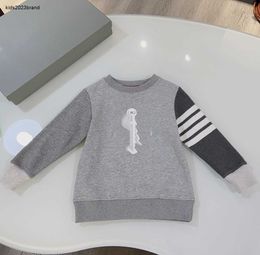 Designer Baby Autumn Sets Kids Tracksuits Maat 100-160 cm 2 stks Multi Color Patchwork Design Round Neck Sweater en Lace Up Pants aug14