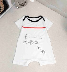 Designer Baby BodySuit Simple Graffiti Printing Kids Cotton Suitts Taille 66-90 cm Enfants à manches courtes Crawling Crawling Oct05