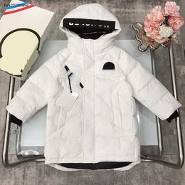 Designer baby Donsjacks Mid lengte versie capuchon voor kind Maat 110-160 CM jongens meisje Winter kleding Sep25