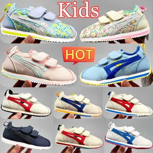 Designer bébé enfants chaussures tout-petits baskets plate-forme formateurs en cuir enfants jeunes blanc noir rose bleu garçons filles chaussures tout-petits décontractés