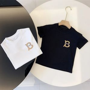 Designer bébé enfants à manches courtes t-shirts baby garçons chemises de luxe filles lettre de mode tshirts chilsrens décontractées