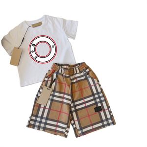 Designer bébé enfants tshirts shorts sets tandle garçons filles vêtements vêtements vêtements d'été blanc noir luxe de survêtement