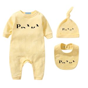 Diseñador Oneros para bebés Sombrero Babs Burp Clots Bodysuit infantil Romper de lujo 100% Algodón Mompers para niños Disfraz de niñeras Momestruisos de mono para bebés