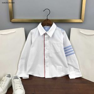 Designer Baby Shirt mode Herfst kleding Gradiënt streep decoratie Kids revers top MAAT 100-160 CM Kind Blouses Sep01