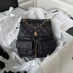 Mochila de diseñador 23a Bolsa de diseñador Luxury Retro Retro Genuine Leather Bag Shoulder Shoulkpacks Femenino Múltiple Carta informal