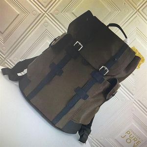 Designer Backpack Bag grote capaciteit voor mannen Travel Wandelzak hoogwaardige klassieke bloemenman rugzakken Taurillon Leather Travel243R