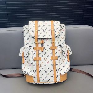 Sac à dos Christopher Rucksack Man Sacs à bandouliers Classic Handbag Patchwork Patchwork Patchwork Schoolbags Traveling Backpacks -24