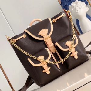 Bolsas de marca de cuero genuinas estilo de mochila de diseñador Experiencia pequeñas bolsos para mujeres de calidad de lujo 21 cm de cadena