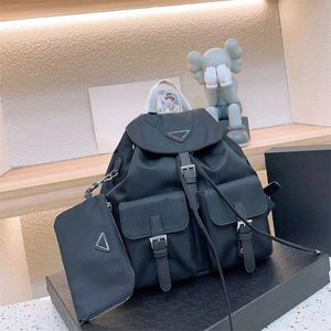 Designer Backpack Woman Evening Mens Backpacks Back Pack Turnus 2-delige Nylon School Bags Triangle Fashion Book Tas Travel Bags Medium 5A Kwaliteit S