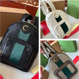 Mochila de diseñador para mujer, mochila para hombre, mochila mediana Ophidia, bolso escolar de lona, bolsos cruzados, adornos de cuero genuino, bolso de viaje de lujo a la moda sac a dos