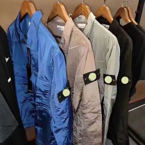 Designer Badge Stones Island Compass Veste Chemises Résistant à l'eau Manteau de peau en métal Nylon Pêche Alpinisme Porter Designer Manteaux Noirs Mode Homme 753 885