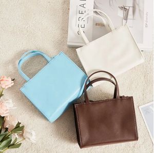 Bolso de diseñador 3 tamaños Hombro S Mini bolsos de cuero suave Bolso de mujer Bolso cruzado Tote Compras de moda Monedero blanco rosa Carteras