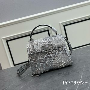 Sac de créateur 3D Mini sac à main brodé imitation cristal perle sequin broderie sac à bandoulière mode argent filles sac à bandoulière