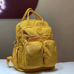 Designer Bag Backpack Style 2023 Fashion Women's Waterproof Nylon Soft Hand Solid Multi Pocket Travel Zipper School Bag Laptop BackpackBackQwertyUi879