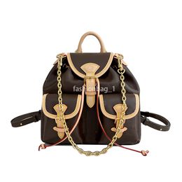 Sac de créateur Sac à dos Style chaîne grande capacité Sac d'école en cuir 46932 Sac à main de luxe pour femmes Sac à bandoulière Sac fourre-tout de haute qualité