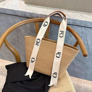 Designer Bag Beach Tas, Nieuwe minimalistische en modieuze katoenen touw Tote geweven tas, veelzijdige textuur strandzak