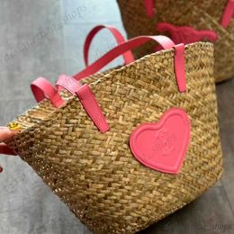 Designer tas strandtas raffia strozak strandtas eenvoudige sfeer licht bamboe geweven tas type groentemand the tote bags women summer bag 230417