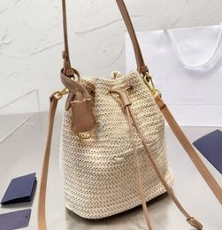 Sac de créateur sacs de plage paille backet femmes mode nylon épaule en nylon sac à bandoulière porte-monnaie tissée calibre hobos sac à main portefeuille portefeuille