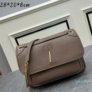 Bolso de diseñador Cadena Crossbody Hombro Solapa Bolso Elefante Estampado Cuero Viaje Mujer Piel de oveja Bolsas de asas Plata Hardware Monedero