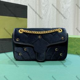 Bolso de diseño Cadena de algodón Bolso de hombro Bolsas para mujer Bolsas para pelotas de cuero 443497 bolso de cuerpo cruzado bolso formal de lujo bolso de lujo