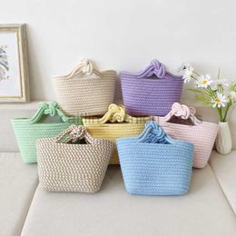 Sac de créateur Children's Xiaoqing New Dopamine Cotton Rope Handbag Macaron Women's Mini Mute Grass Tide Designer Sac Caitlin_Fashion_Bags