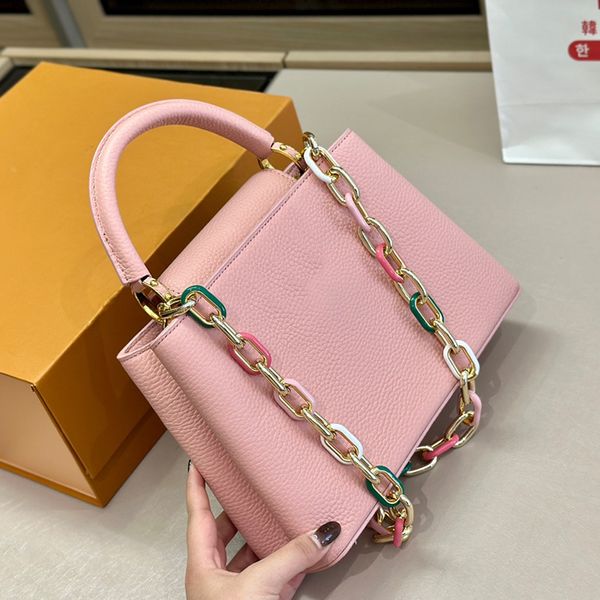 Sac de créateur classique multicolores en cuir véritable Capucine Taurillon Lady Lock Me Louies sac à main bandoulière fourre-tout femmes marque poignée sac à main portefeuille sacs de taille moyenne