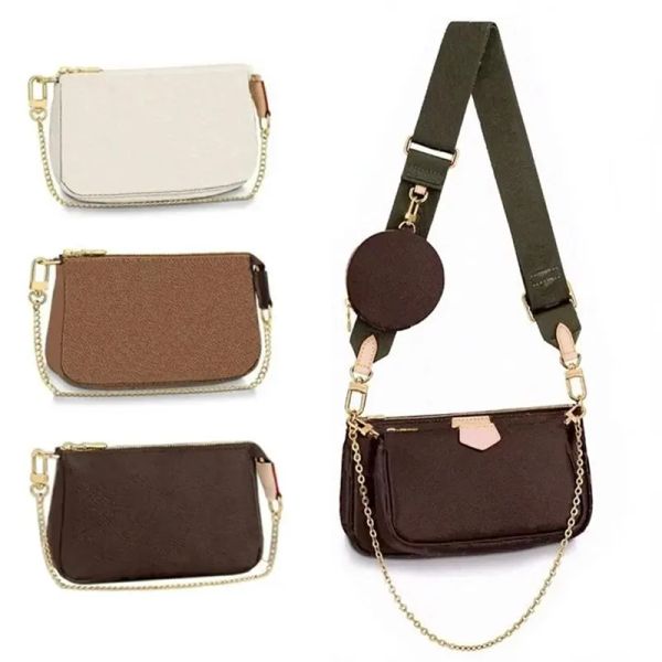 Bolso de diseñador Bolsos de embrague Accesorios de Mini Pochette Moda icónica Bolsa para mujer Noche Multi Pochette Zippy Cadena Monedero Monedero Teléfono Sling Bag Cuero genuino K0