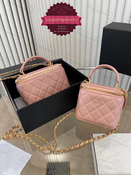 Boîte de sac de maquillage de concepteur cc Totes sac à main instantané les sacs fourre-tout sac à bandoulière sac utilitaire femme mode mini fronde sac cosmétique cas matelassé petite boule d'or