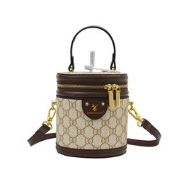 Sac de créateur Sac cylindrique à bandoulière unique diagonale croisée portable à la mode et polyvalent vintage et sac seau de haute beauté sac fourre-tout