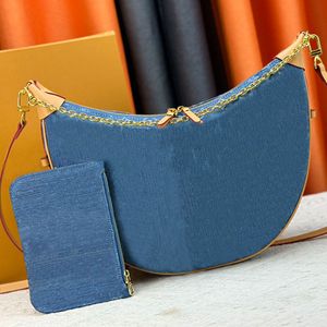 Sac de créateur sac denim sac vintage carbot à main crossbag half moon sacs de luxe sacs d'épaule des femmes classiques de la lettre de fleurs